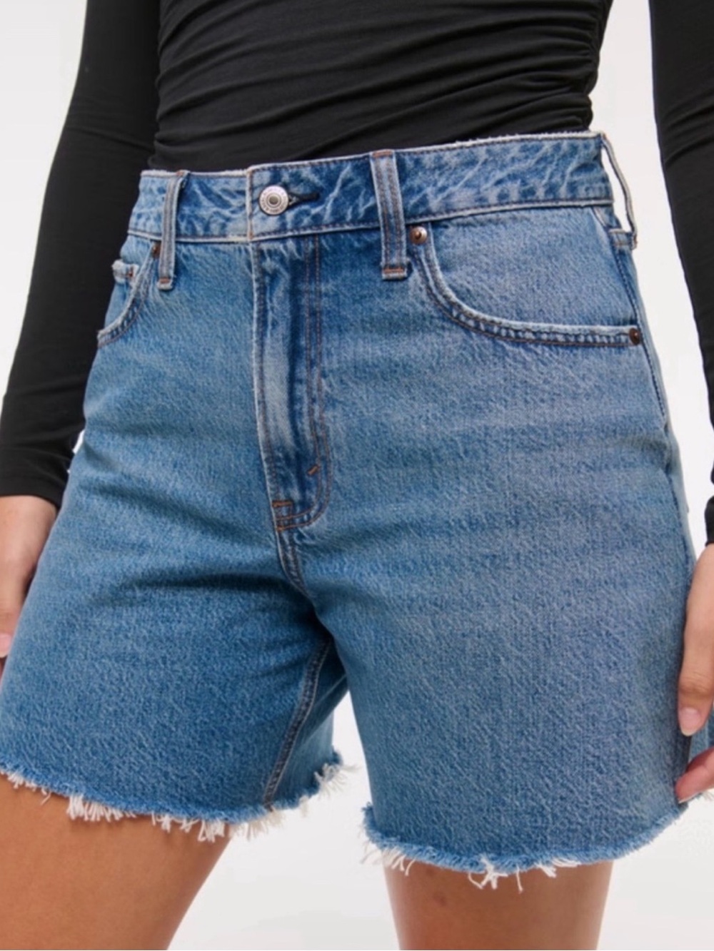 Abercrombie Dad Shorts High Rise Curve Love Size 28